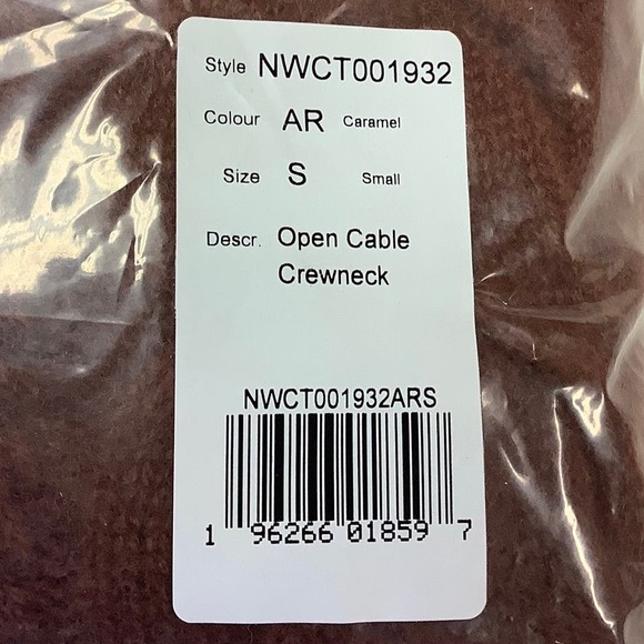 NEW! NAADAM Sz Small Open Cable Crewneck Cashmere Sweater Caramel $379 msrp J5-6 - Picture 12 of 12